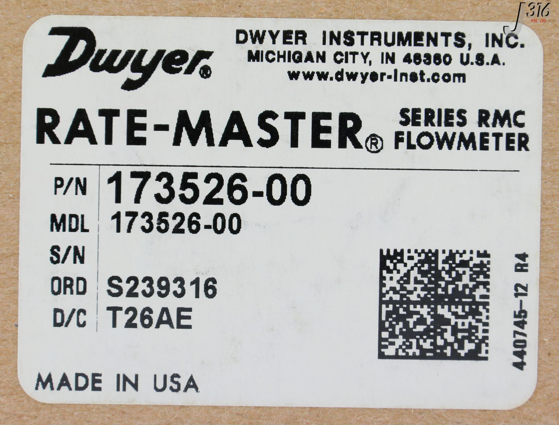 33835 DWYER FLOWMETER, RMC SERIES (NEW) 173526-00 | eBay UK